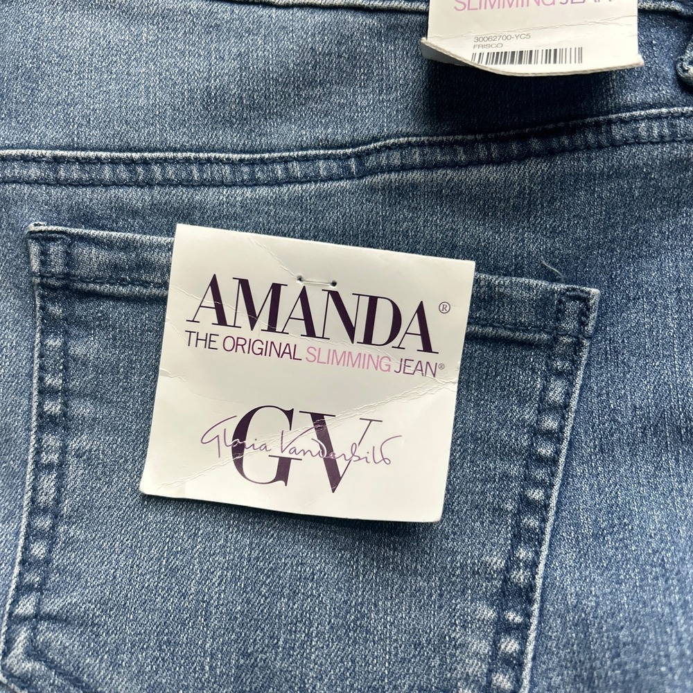 Gloria Vanderbilt Amanda Jeans Womens 12P Average Blue Frisco - Picture 2 of 7